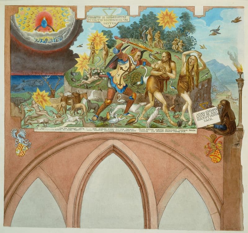 Ratgebs Szenen aus der Genesis im Karmeliterkloster in Frankfurt am Main as a canvas print