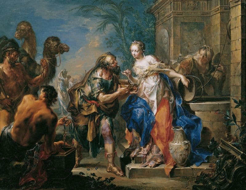 Rebekka am Brunnen as a canvas print
