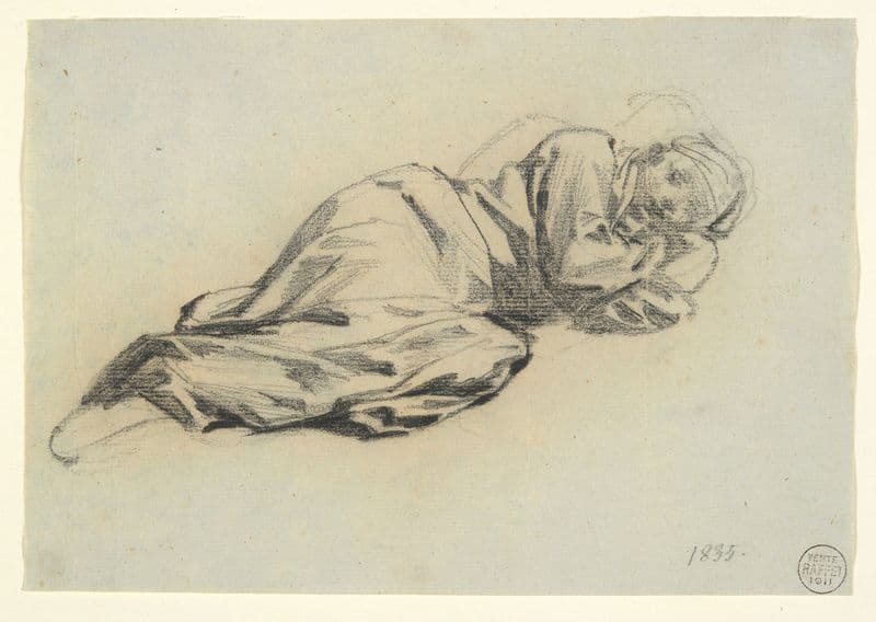 Reclining Figure (ca. 1835) as a canvas print