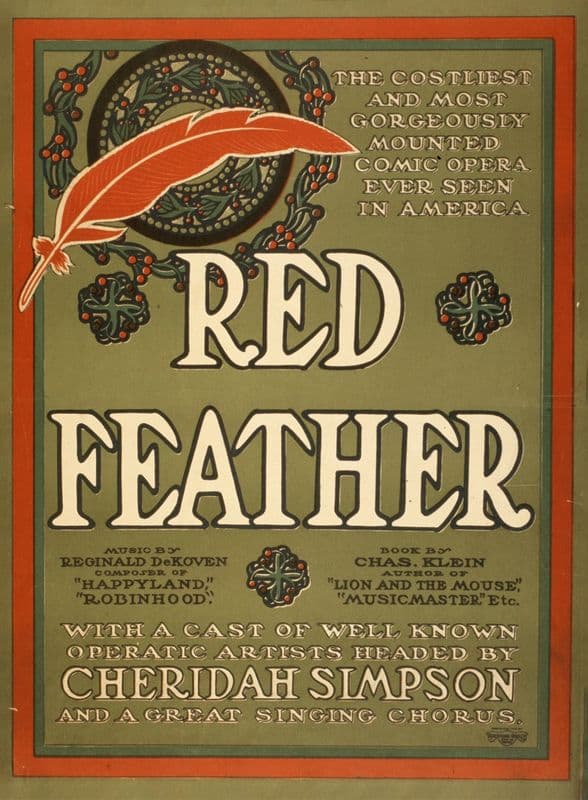Red feather (c1906) as a canvas print