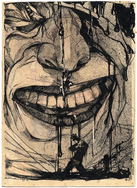Red Laughter as a canvas print