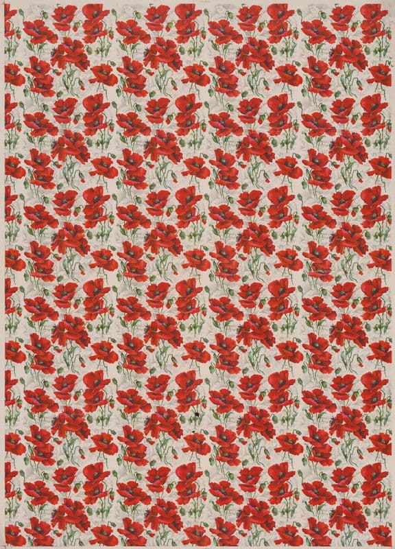 Red poppy design as a canvas print