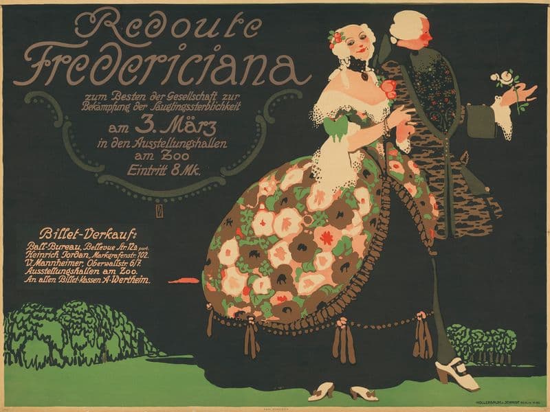 Redoute Fredericiana zum Besten der Gesellschaft zur Bekämpfung der Säuglingssterblichkeit as a canvas print