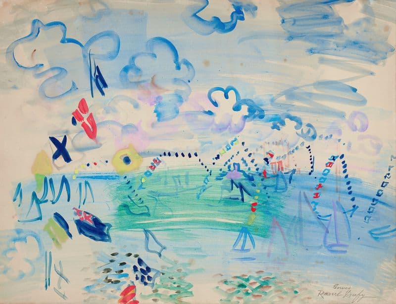 Régates à Cowes as a canvas print