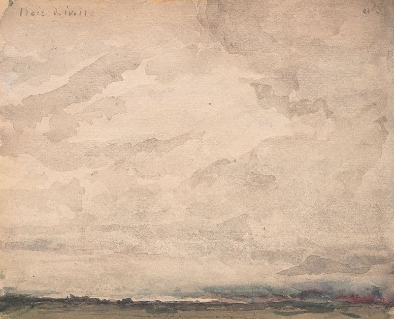 Regnerischer Himmel über einer Seelandschaft as a canvas print