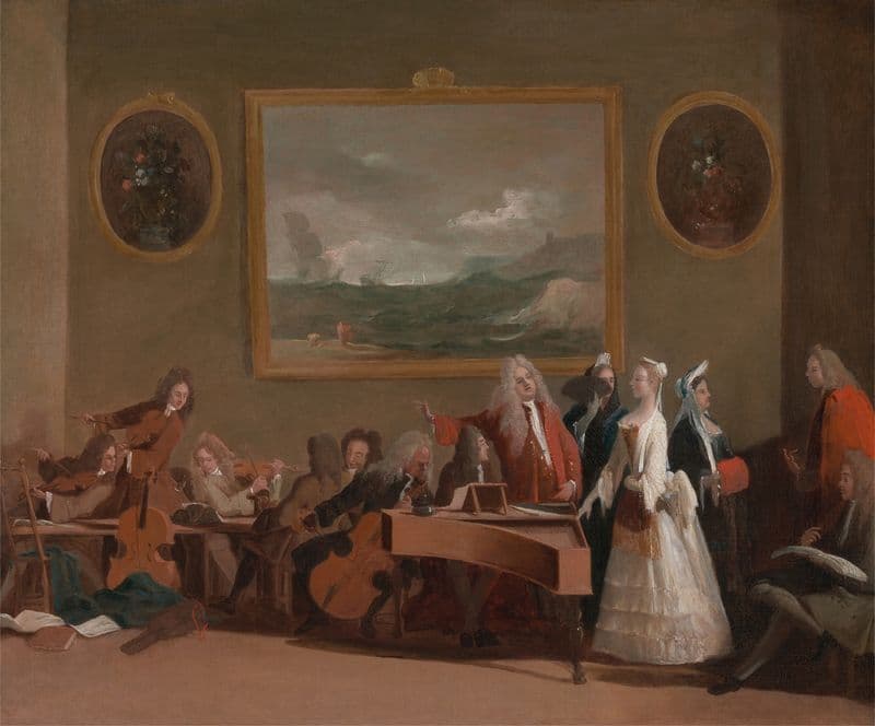 Rehearsal of an opera (ca. 1709) as a canvas print