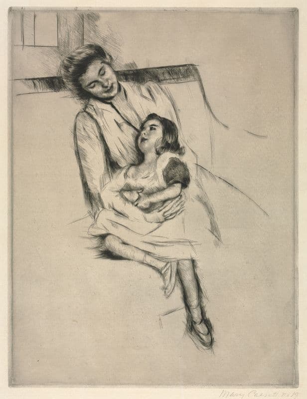 Reine and Margot Seated on a Sofa (c. 1902) as a canvas print
