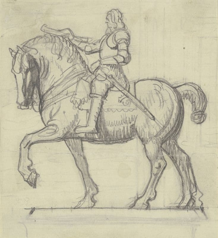 Reiterstandbild des Markgrafen Karl Wilhelm zu Baden as a canvas print