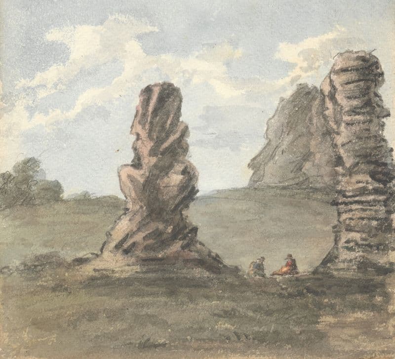 Remains of Fort on Mt. St. Catherine near Roeun, Said to Have Been the Station of R. Coeur de Lion (1824 to 1832) as a canvas print