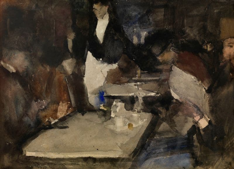 Restaurant ‘Mille Colonnes’ in Amsterdam as a canvas print