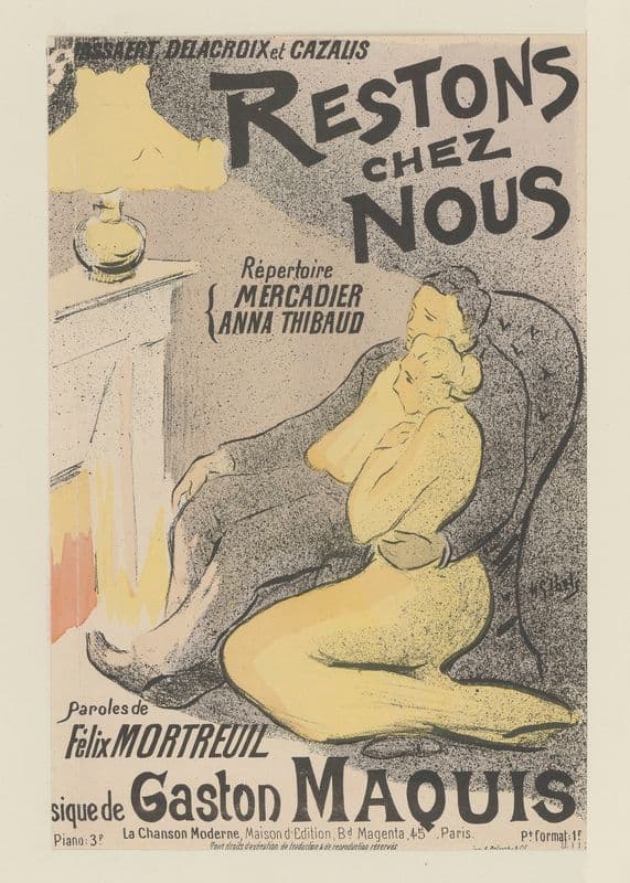 Restons chez nous as a canvas print