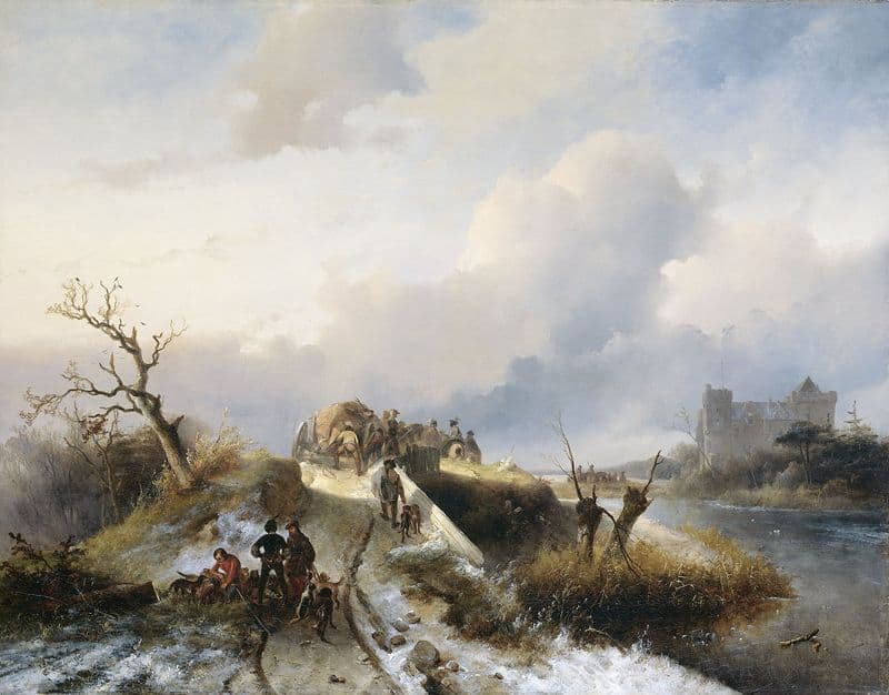 Return from the Hunt (c. 1845) as a canvas print