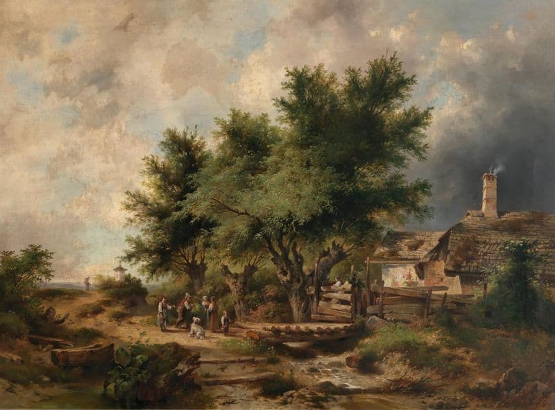 Returning from the Hay Harvest as a canvas print