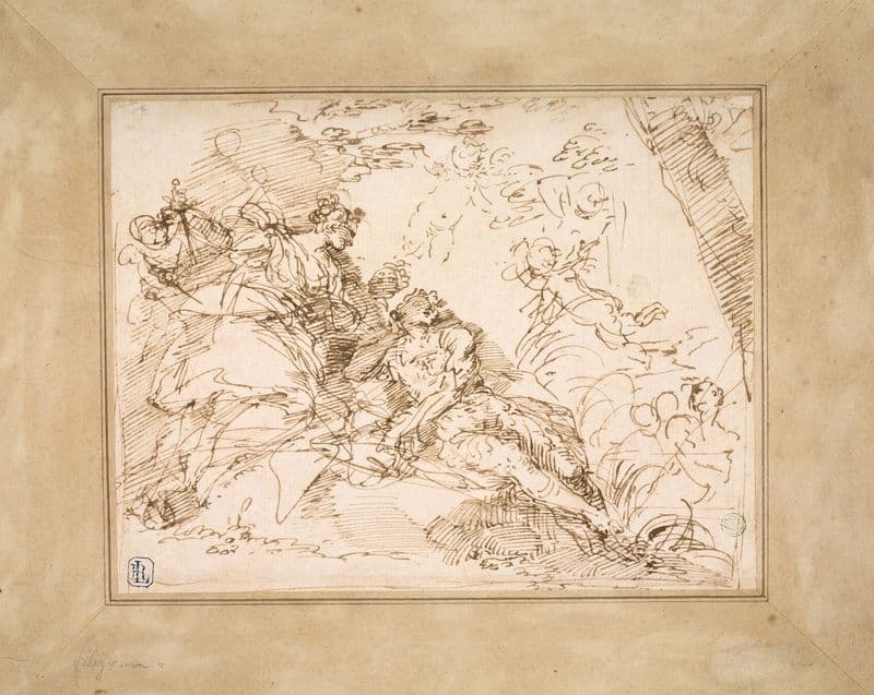 Rinaldo and Armida (c. 1693) as a canvas print