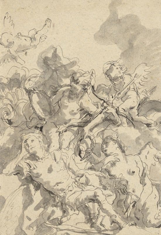 Rinaldo Enchanted by Armida (mid-18th–late 18th century) as a canvas print