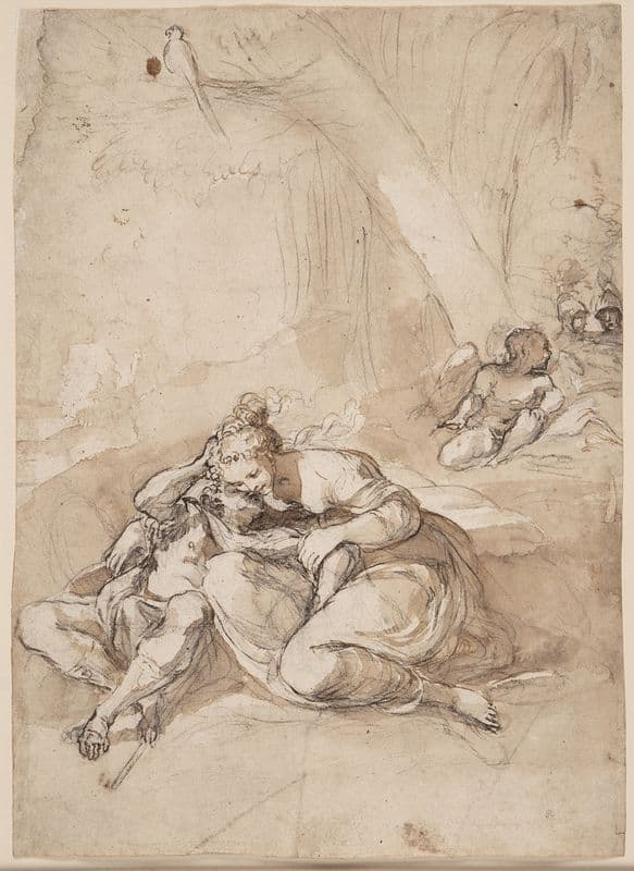 Rinaldo og Amida i tryllehaven scene fra Torquato Tassos Gerusalemme Liberata as a canvas print