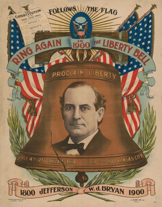 Ring again the liberty bell in 1900, 1800 Jefferson, W.J. Bryan, 1900 as a canvas print