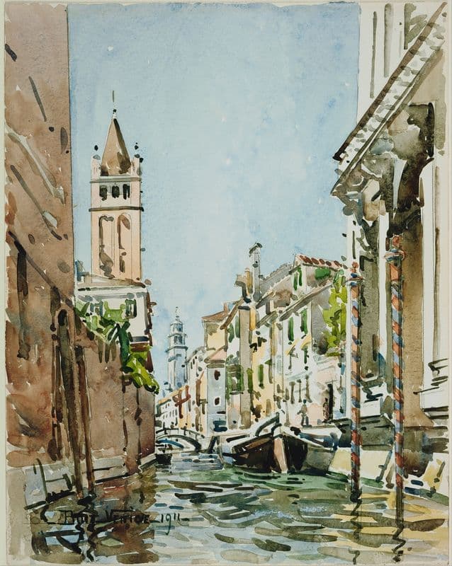 Rio di San Barnaba, Venice as a canvas print