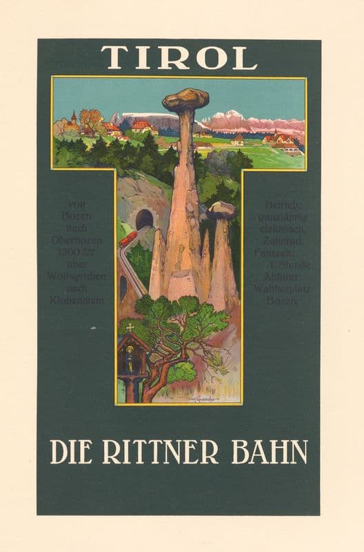 Rittnerbahn in Tirol as a canvas print