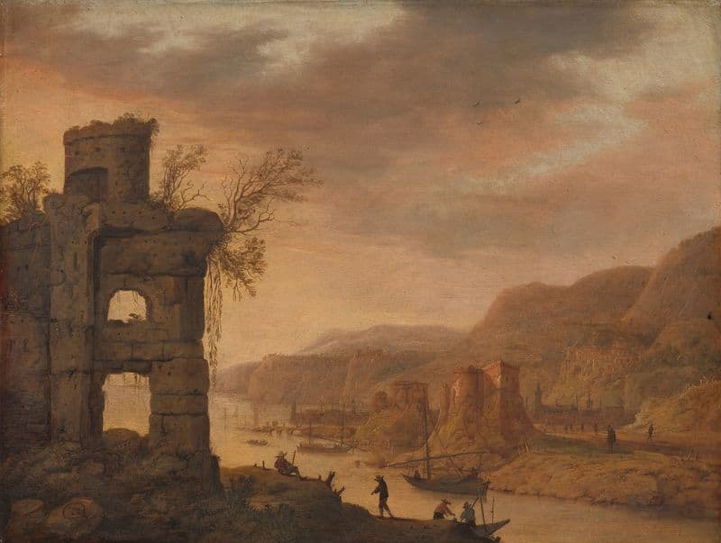 River Landscape (1630 - 1675) as a canvas print