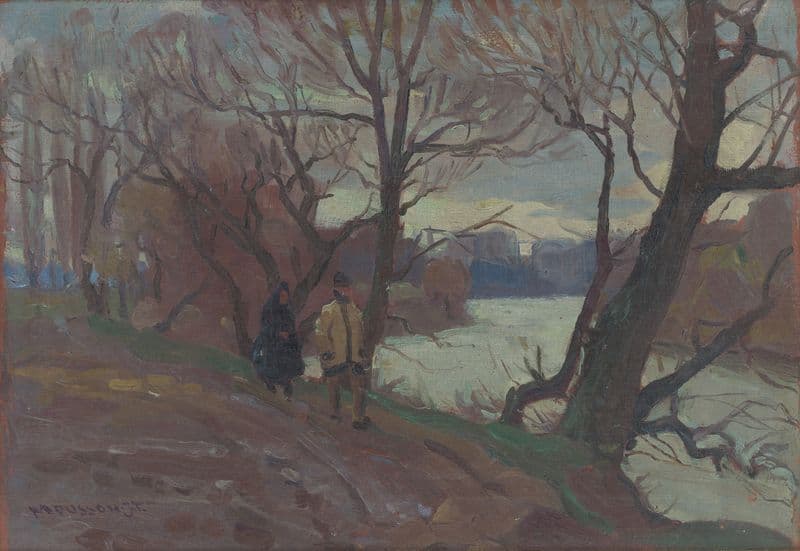 River near Michalovce as a canvas print