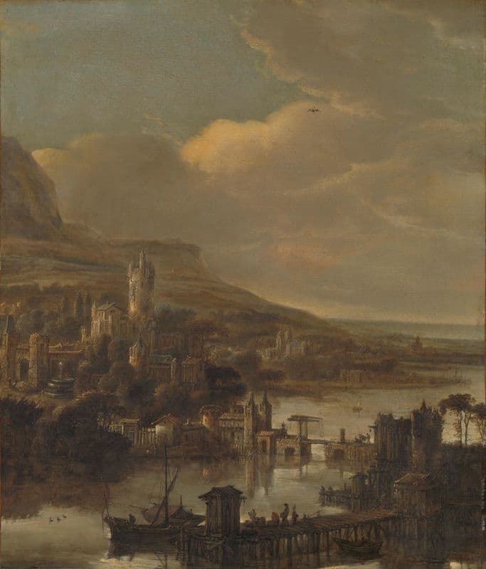 River view (1640 - 1674) as a canvas print