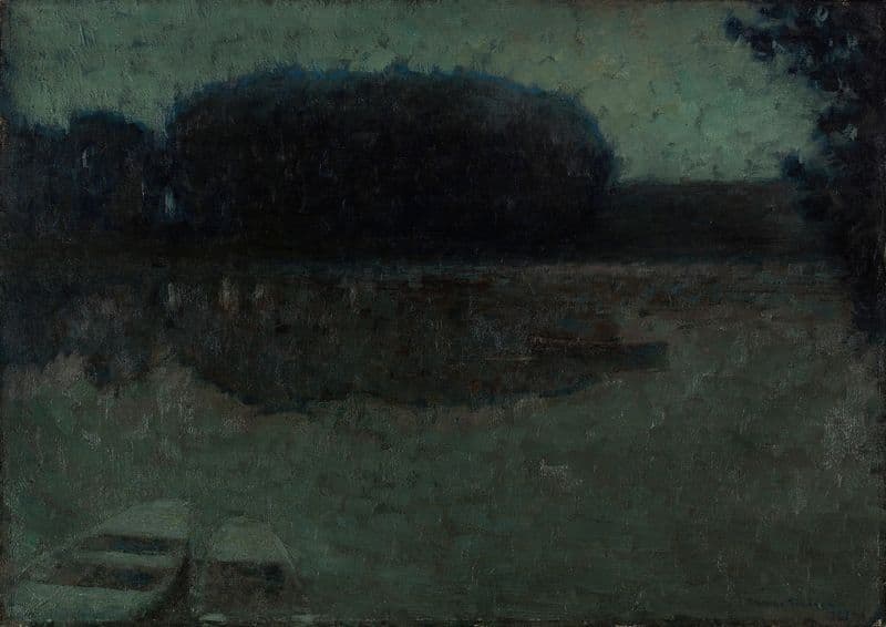 Rivière bleue, Montreuil-Bellay as a canvas print