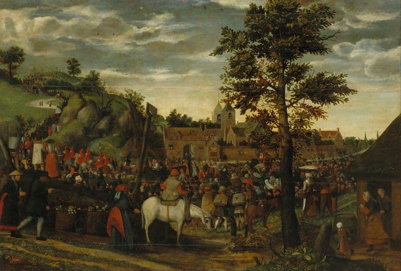 Road to Calvary (circa 1550) as a canvas print