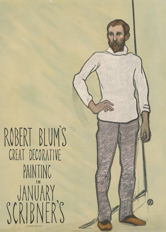 Robert Blum’s great decorative painting in January Scribner’s (1895-1896) as a canvas print