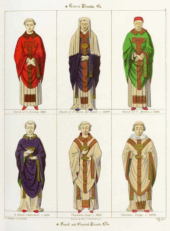 Roman, French, and Flemish Priests as a canvas print