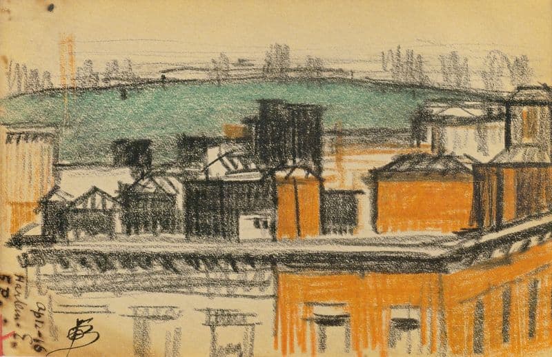 Rooftops, Harlem as a canvas print