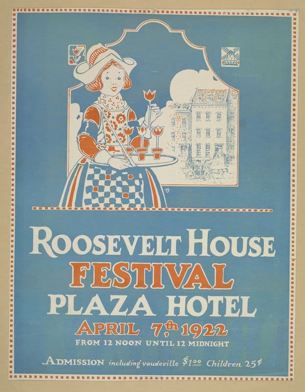 Roosevelt house festival as a canvas print