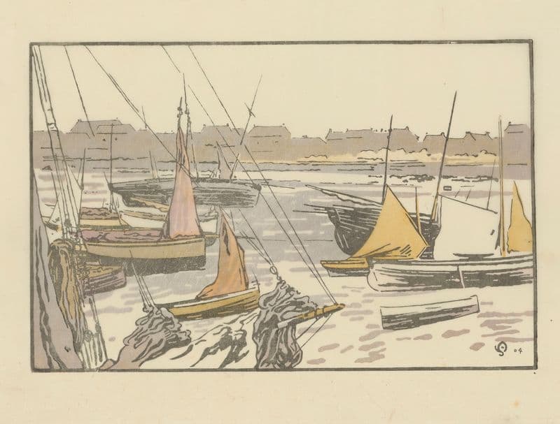 Roscoff, Séchage des voiles as a canvas print