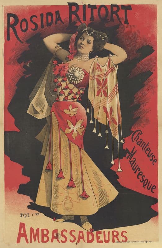 Rosida Ritort, chanteuse mauresque. Ambassadeurs as a canvas print
