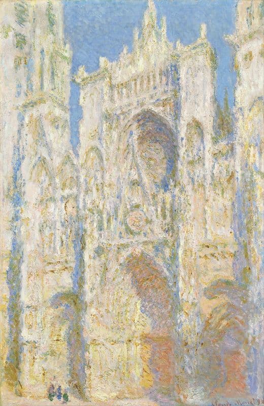 Rouen Cathedral, West Façade, Sunlight as a canvas print