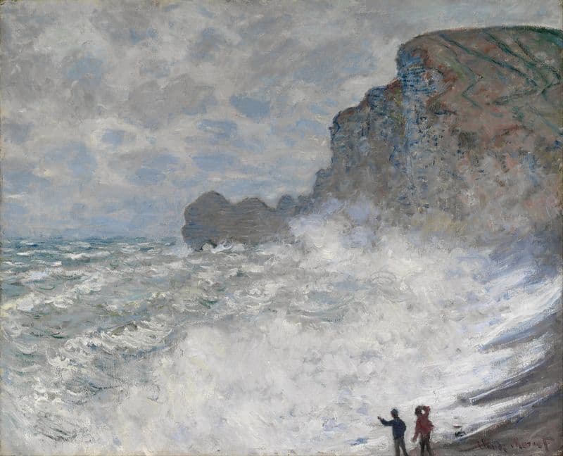 Rough weather at Étretat as a canvas print