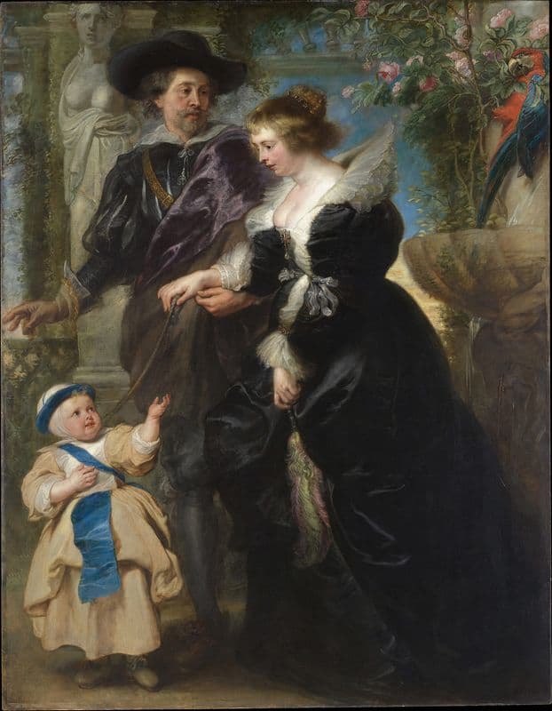 Rubens, His Wife Helena Fourment, and Their Son Frans (ca. 1635) as a canvas print