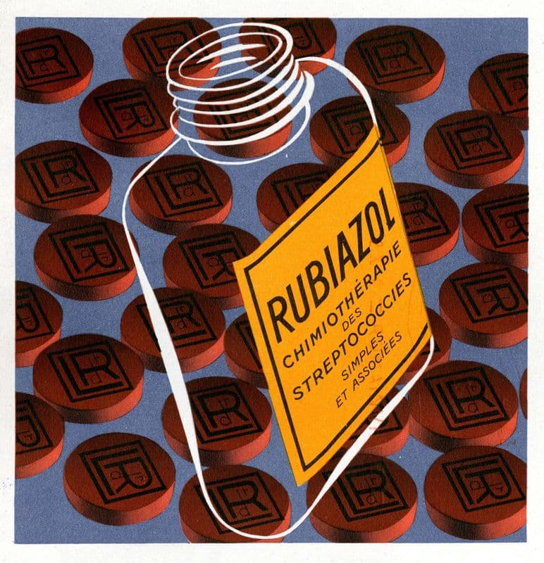 Rubiazol (1910-1950) as a canvas print
