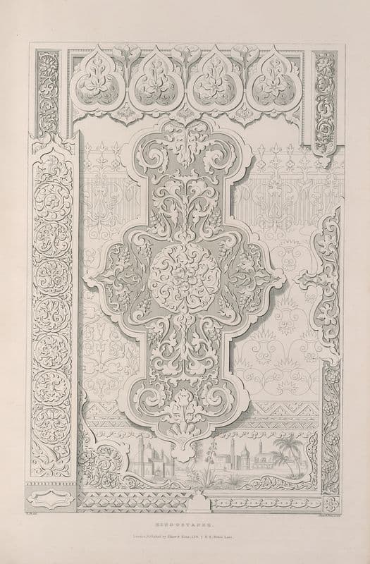 Rudiments of curvilinear design Pl.12 as a canvas print