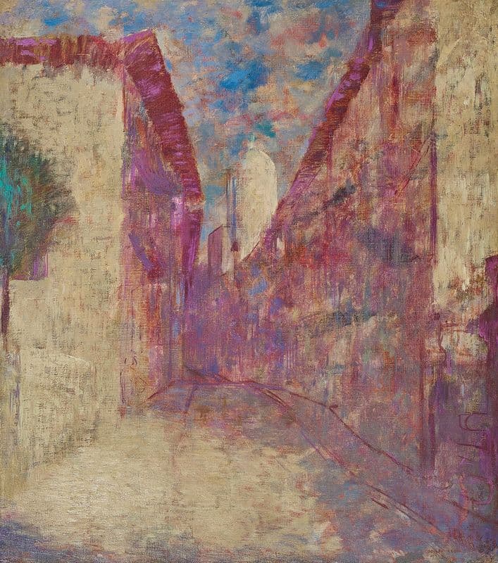 Rue à Fontarabie as a canvas print