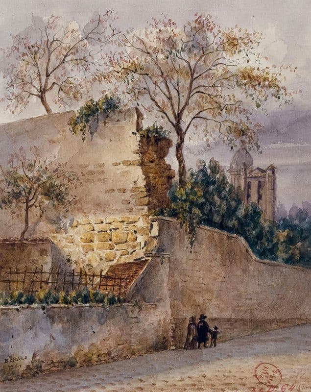 Rue Clovis, mur de Philippe-Auguste. as a canvas print