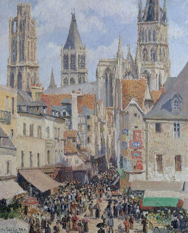 Rue de l’Épicerie, Rouen (Effect of Sunlight) as a canvas print