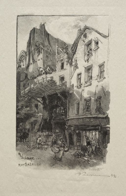 Rue Galande (c. 1870–1918) as a canvas print