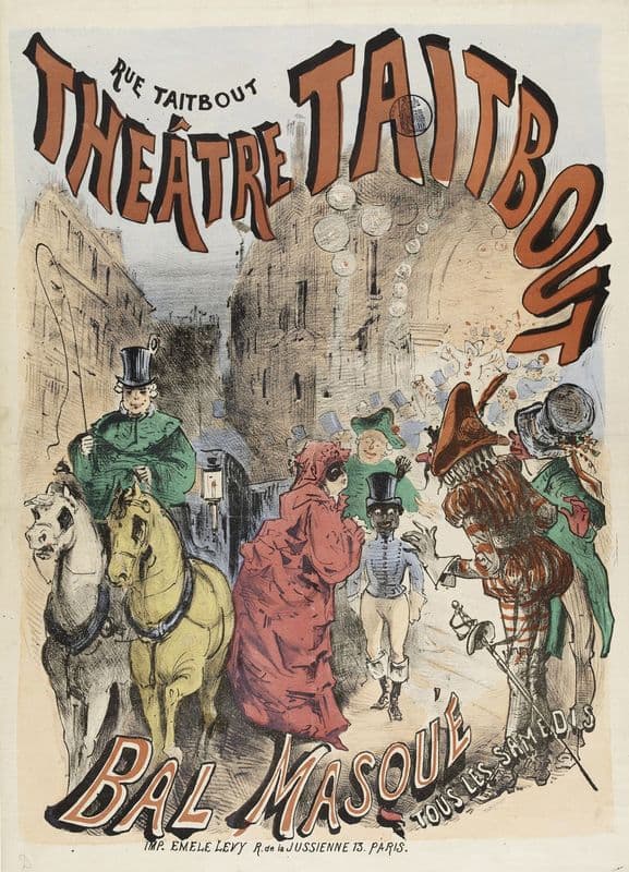 Rue Taitbout Theâtre Taitbout as a canvas print