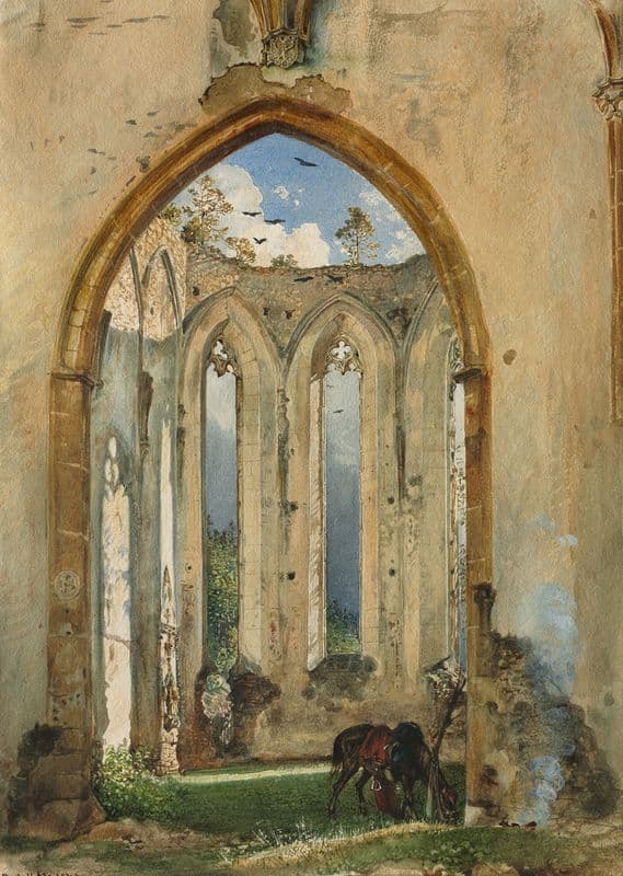 Ruin of a Church as a canvas print