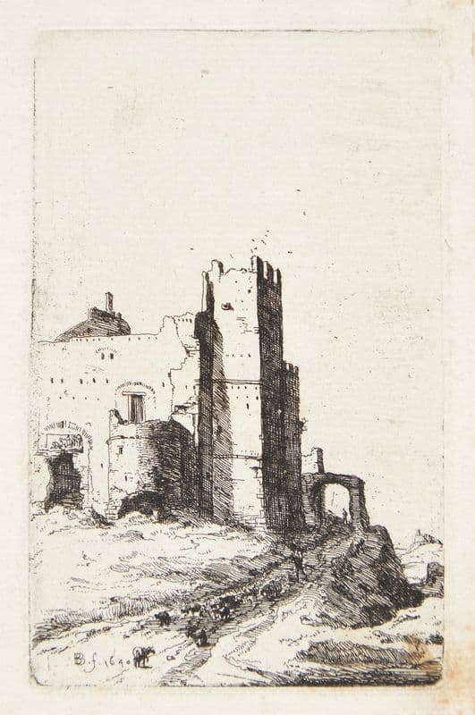 Ruiner i Leoni nær Frascati as a canvas print