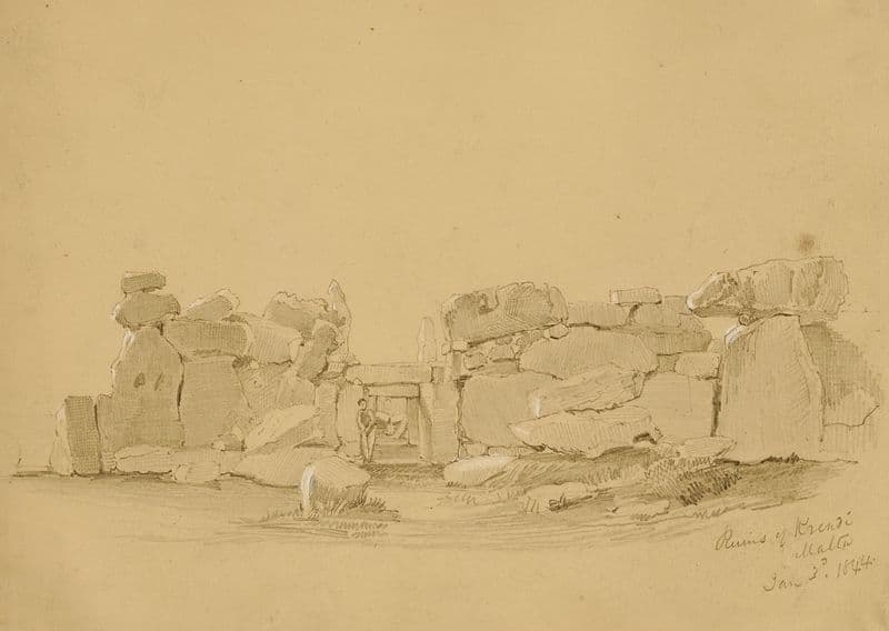 Ruins, Krindi, Malta as a canvas print