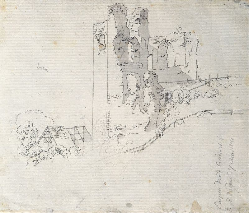 Ruins with the Roof of a Farmhouse as a canvas print