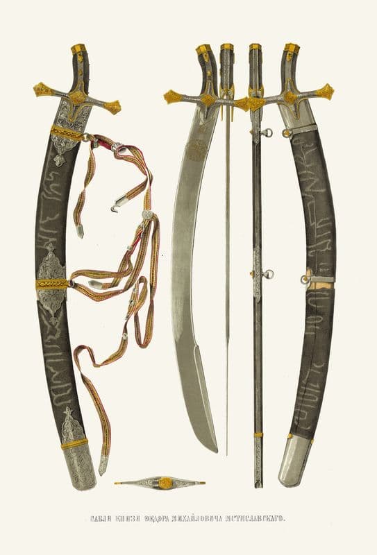 Sablia kniazia Fedora Mikhailovicha Mstislavskago (1849 - 1853) as a canvas print