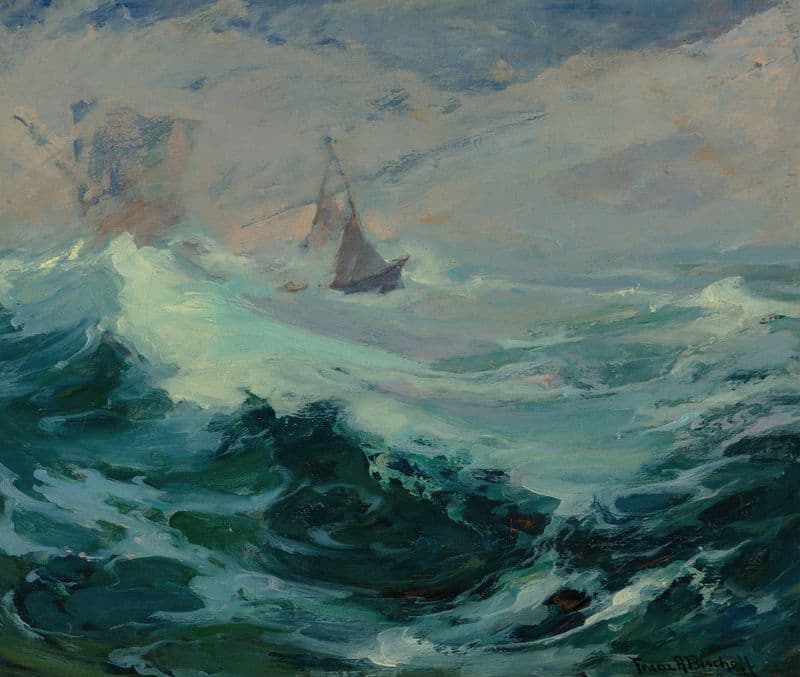 Sailing on a Stormy Sea as a canvas print